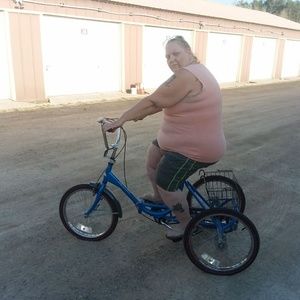 Fold up 3 wheeled bike